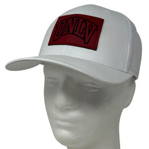 UNLV Rebels Trucker Hat Cap White University Nevada Las Vegas Snapback 6 Panel